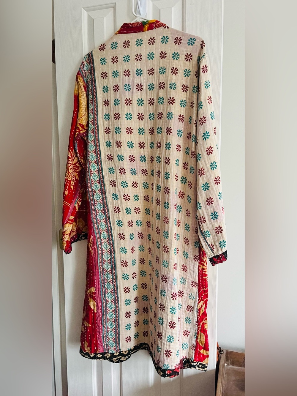 Sale! KANTHA Reversible Duster Coat - Picture 3 of 5